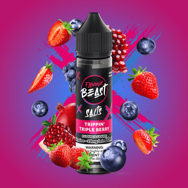 Flavour Beast Salt-Trippin' Triple Berry-60ml 60ml / 20mg Winkler Vape SuperStore and Bong Shop Manitoba Canada