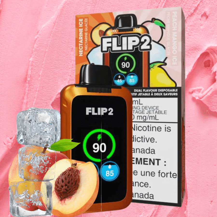 FLIP BAR Disposables 11000 Puffs Flip Bar 2 Disposable Vape- Nectarine Ice & Peach Mango Ice Flip Bar 2 Disposable Vape-Nectarine Ice & Peach Mango Ice
