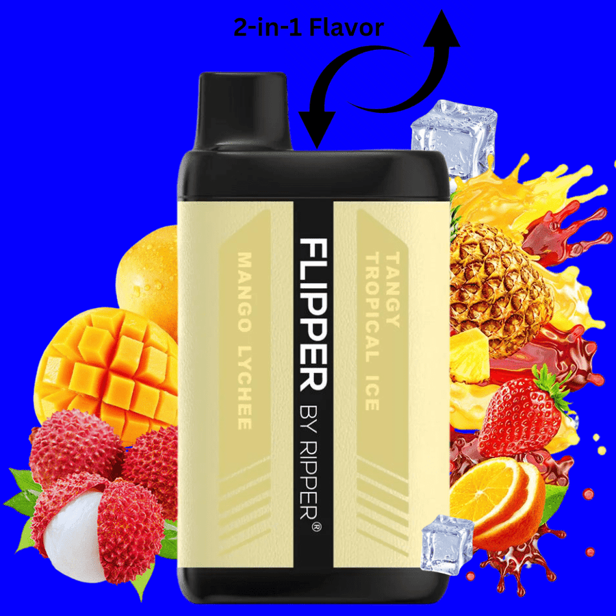 Flipper 11K Disposable Vape-Tangy Tropical Ice + Mango Lychee 11000 Puffs / 20mg Winkler Vape SuperStore and Bong Shop Manitoba Canada