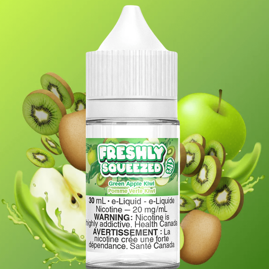 Freshly Squeezed Salt - Green Apple Kiwi 30ml 30ml / 12mg Winkler Vape SuperStore and Bong Shop Manitoba Canada