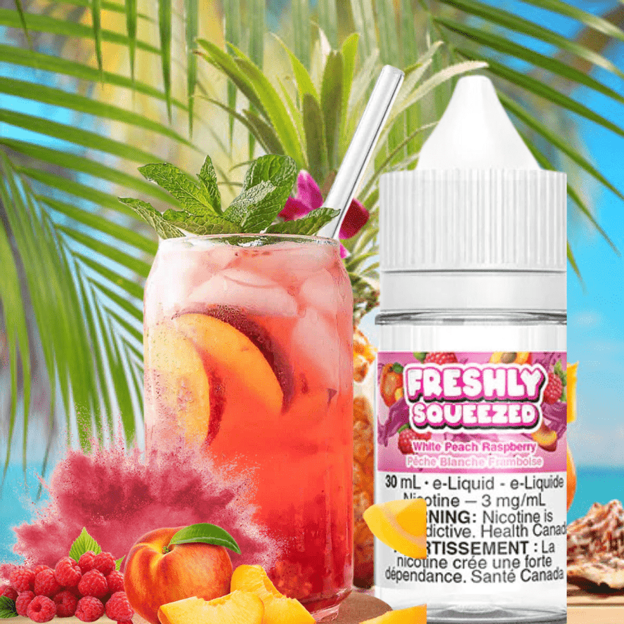 Freshly Squeezed Salt - White Peach Raspberry 30ml Winkler Vape SuperStore and Bong Shop Manitoba Canada