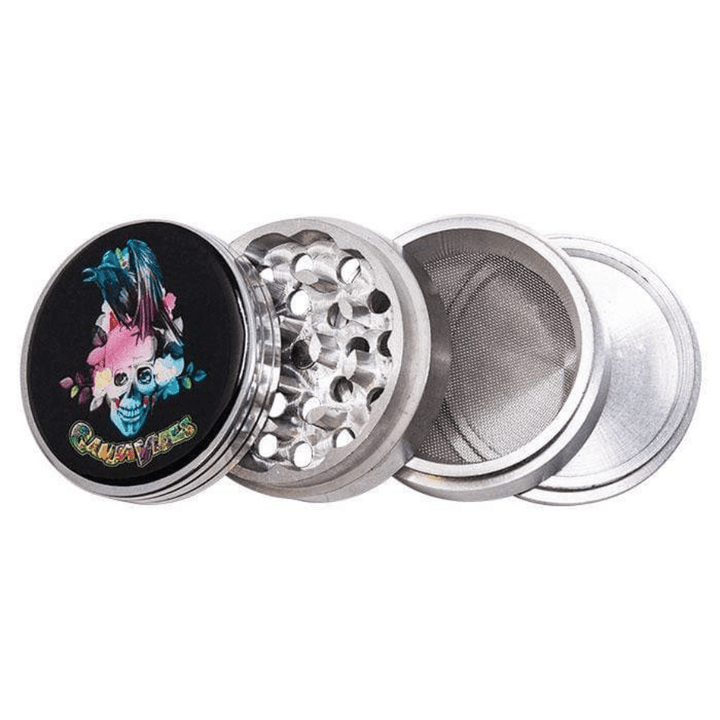 Ganja Vibes Aluminum 56mm Grinder 4pc Winkler Vape SuperStore and Bong Shop Manitoba Canada