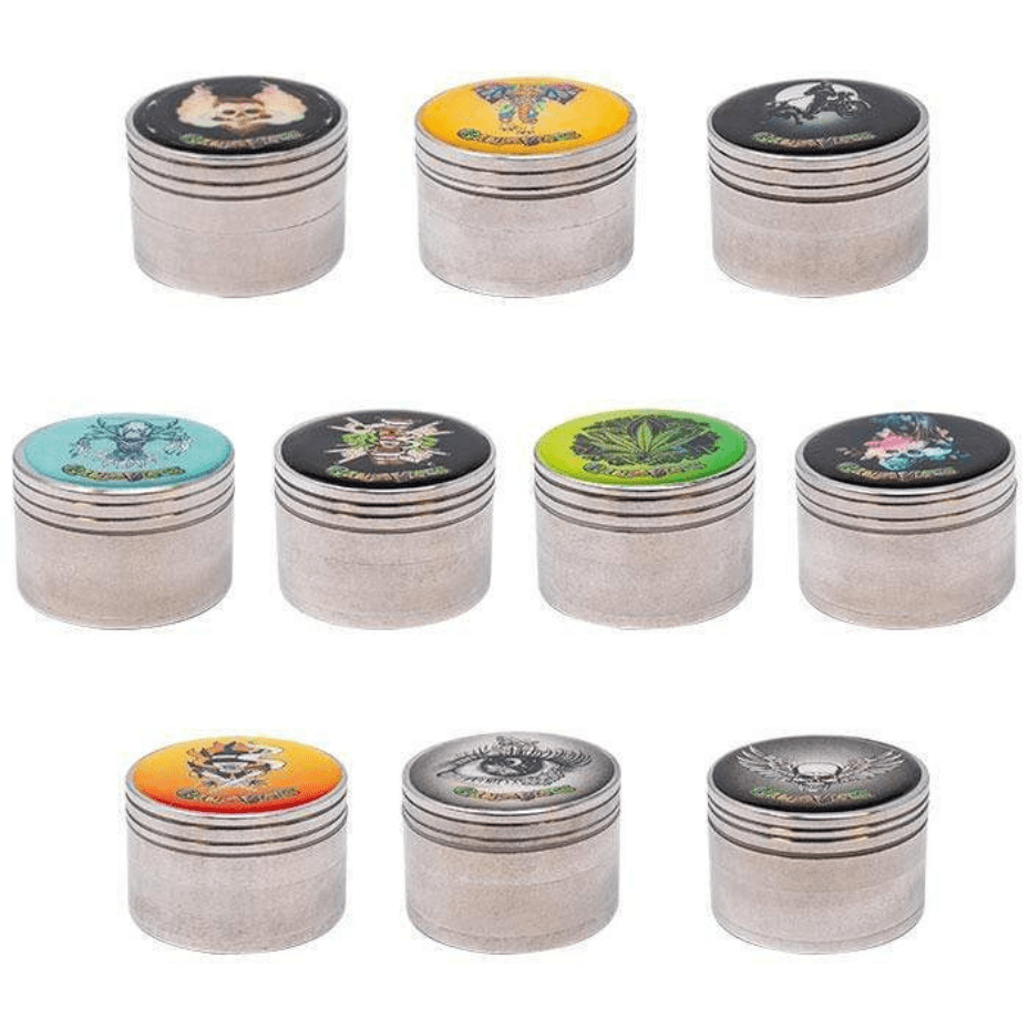 Ganja Vibes Aluminum 56mm Grinder 4pc Winkler Vape SuperStore and Bong Shop Manitoba Canada