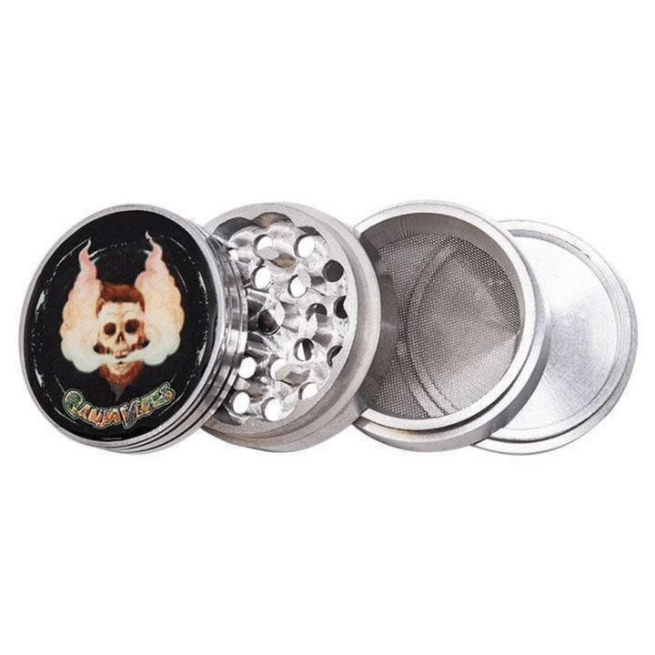 Ganja Vibes Aluminum 56mm Grinder 4pc Winkler Vape SuperStore and Bong Shop Manitoba Canada