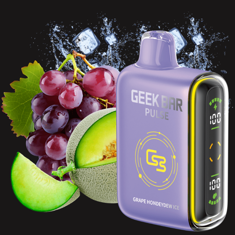 Geek Bar Pulse 9000 Disposable Vape-Grape Honeydew Ice 20mg / 9000 Puffs Winkler Vape SuperStore and Bong Shop Manitoba Canada