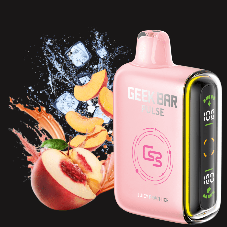 Geek Bar Pulse 9000 Disposable Vape-Juicy Peach Ice 20mg / 9000 Puffs Winkler Vape SuperStore and Bong Shop Manitoba Canada