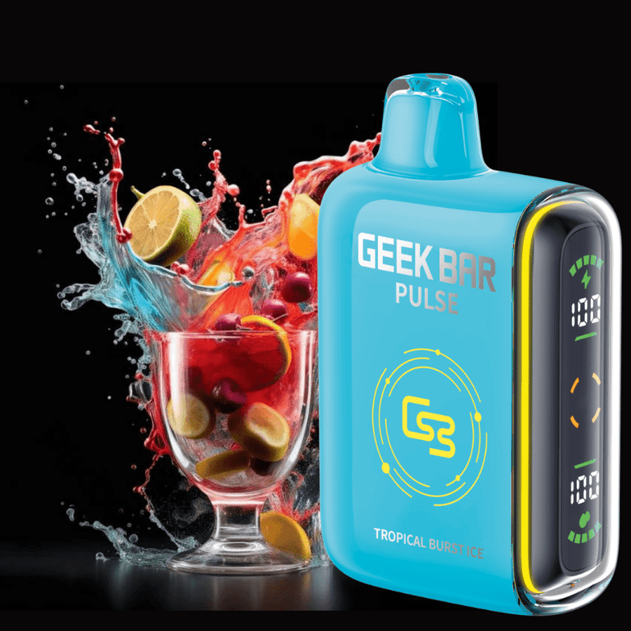 Geek Bar Pulse 9000 Disposable Vape-Tropical Burst Ice 20mg / 9000 Puffs Winkler Vape SuperStore and Bong Shop Manitoba Canada