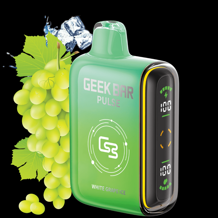 Geek Bar Pulse 9000 Disposable Vape - White Grape Ice 9000 Puffs / 20mg Winkler Vape SuperStore and Bong Shop Manitoba Canada