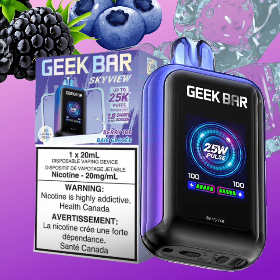 Geek Bar Skyview 25K Disposable Vape - Berry Ice 25000 Puffs / 20mg Winkler Vape SuperStore and Bong Shop Manitoba Canada