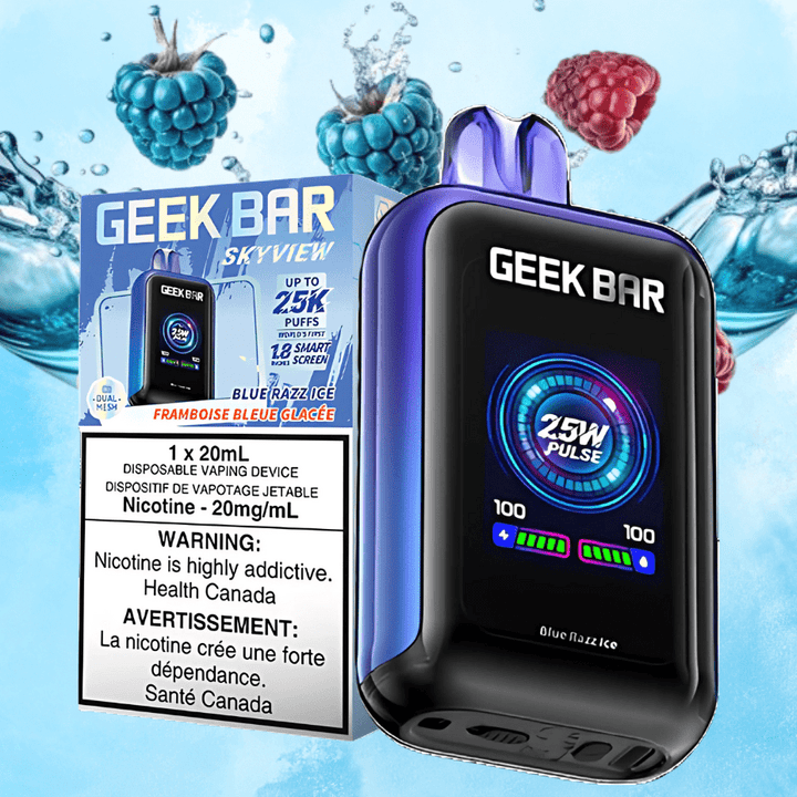 Geek Bar Skyview 25K Disposable Vape - Blue Razz Ice 25000 Puffs / 20mg Winkler Vape SuperStore and Bong Shop Manitoba Canada