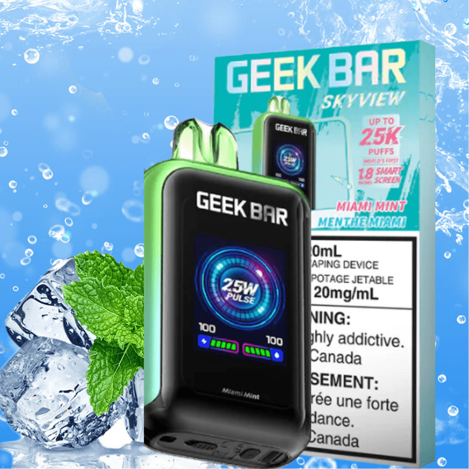 Geek Bar Skyview 25K Disposable Vape - Miami Mint Winkler Vape SuperStore and Bong Shop Manitoba Canada