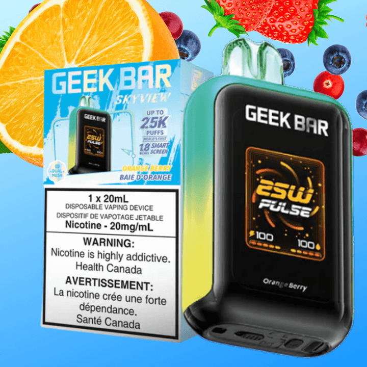 Geek Bar Skyview 25K Disposable Vape - Orange Berry 25000 Puffs / 20mg Winkler Vape SuperStore and Bong Shop Manitoba Canada