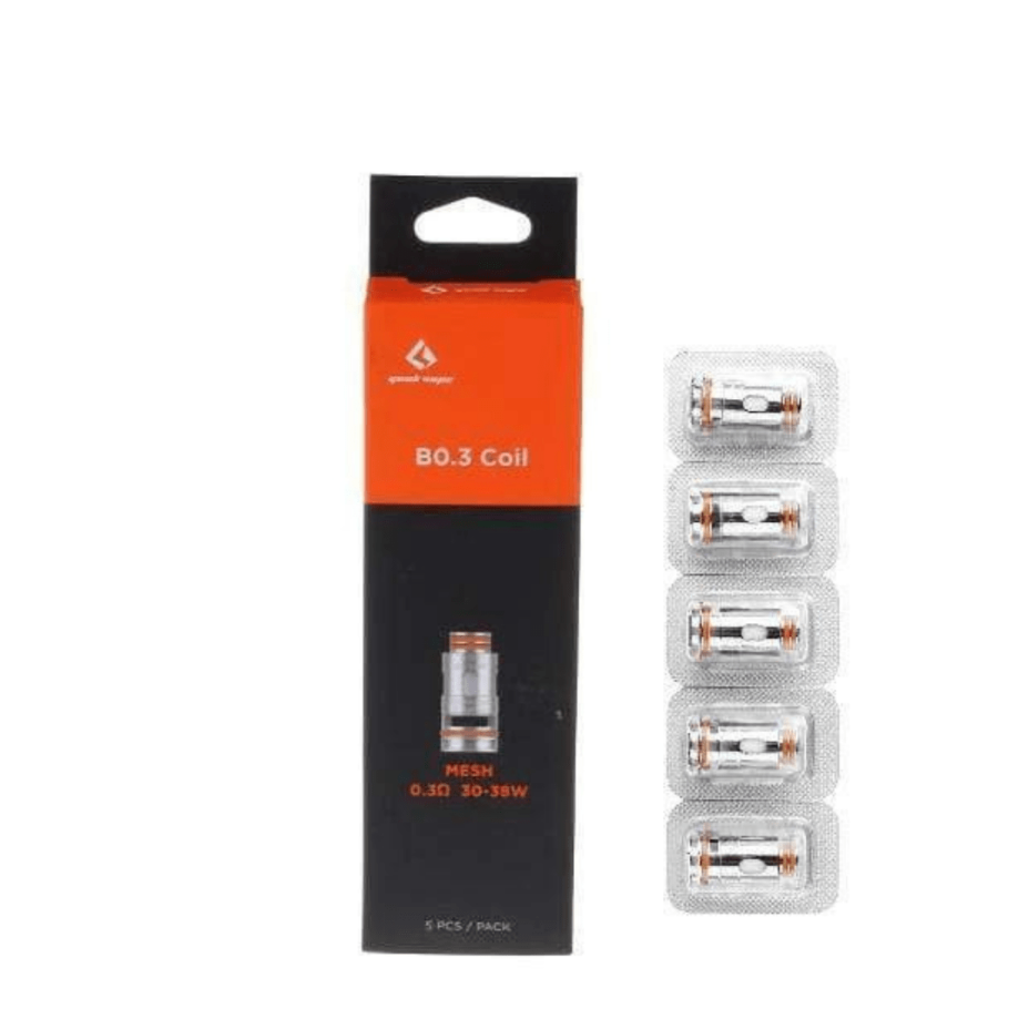 Geekvape Aegis Boost Replacement Coils-5/pkg B0.3ohm 30W-38W Winkler Vape SuperStore and Bong Shop Manitoba Canada