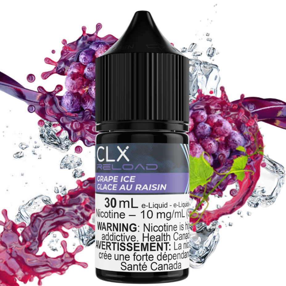 Grape Ice Salt by CLX Reload E-Liquid 30mL / 10mg Winkler Vape SuperStore and Bong Shop Manitoba Canada