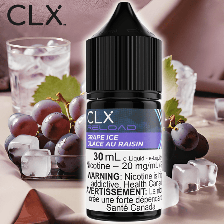 Grape Ice Salt by CLX Reload E-Liquid Winkler Vape SuperStore and Bong Shop Manitoba Canada