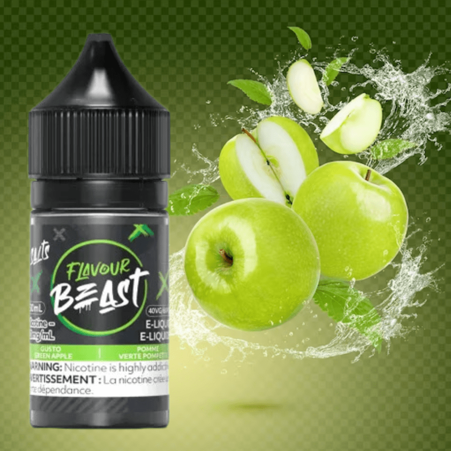 Gusto Green Apple Salts by Flavour Beast E-Liquid 30ml / 20mg Winkler Vape SuperStore and Bong Shop Manitoba Canada