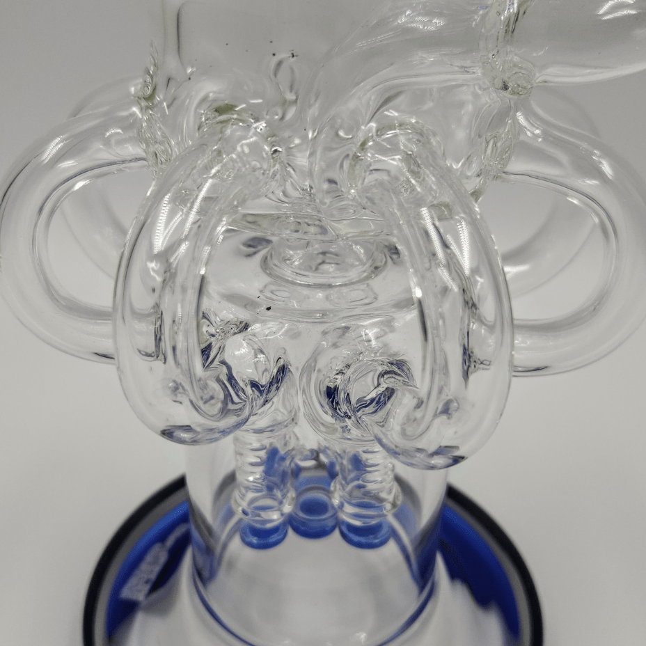 H2O Glass Bong 7mm with 4 Rocket Percs-14" Winkler Vape SuperStore and Bong Shop Manitoba Canada