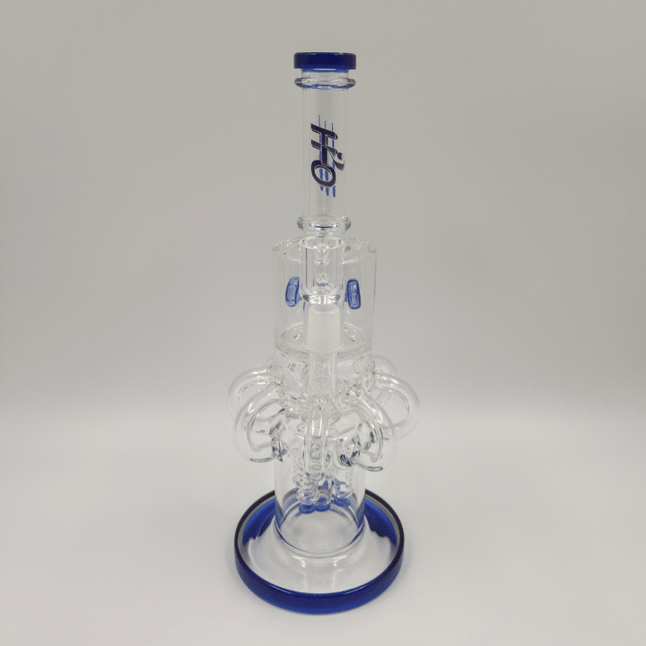 H2O Glass Bong 7mm with 4 Rocket Percs-14" Winkler Vape SuperStore and Bong Shop Manitoba Canada