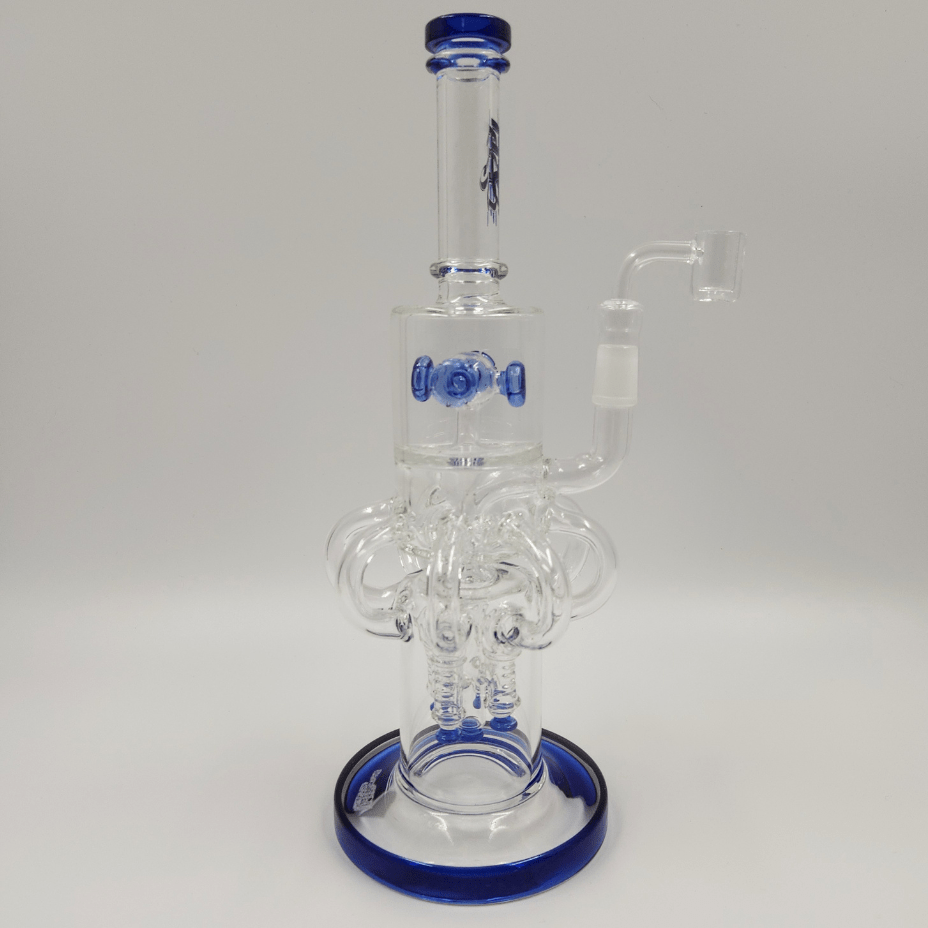 H2O Glass Bong 7mm with 4 Rocket Percs-14" Winkler Vape SuperStore and Bong Shop Manitoba Canada