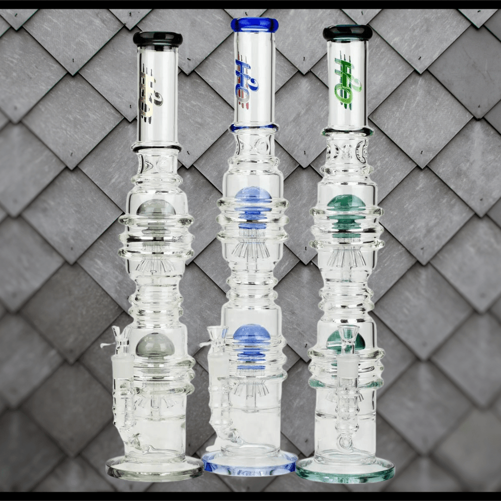 H2O Glass Bong w/Jelly Fish Perc-21.5" Winkler Vape SuperStore and Bong Shop Manitoba Canada