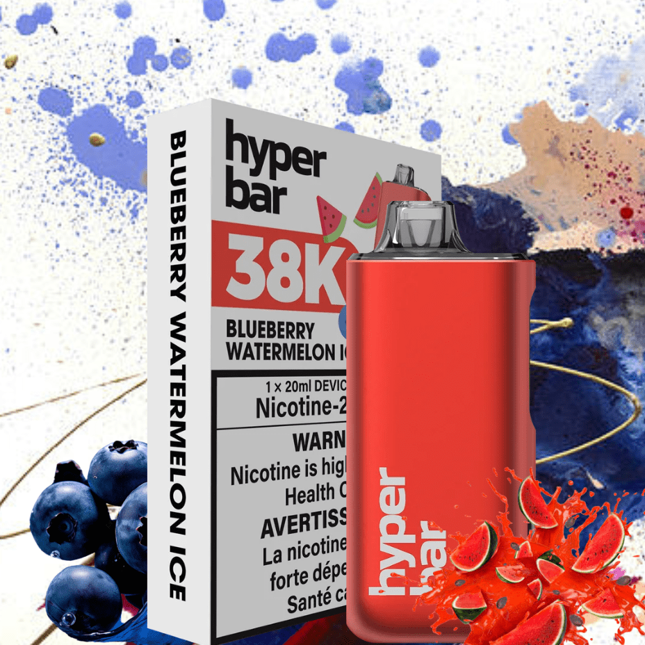 Hyper Bar BE38000 Disposable Vape-Blueberry Watermelon Ice 38000 Puffs / 20mg Winkler Vape SuperStore and Bong Shop Manitoba Canada