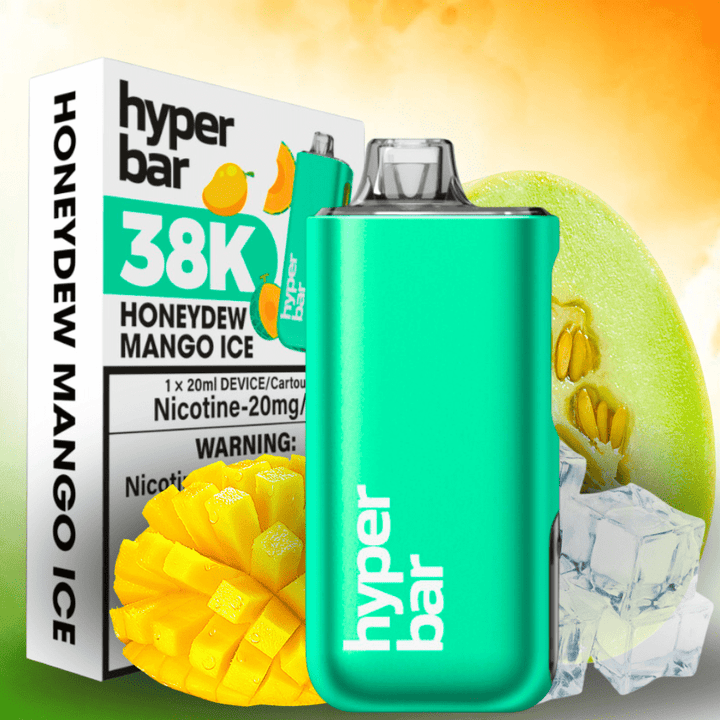 Hyper Bar BE38000 Disposable Vape-Honeydew Mango Ice 38000 Puffs / 20mg Winkler Vape SuperStore and Bong Shop Manitoba Canada