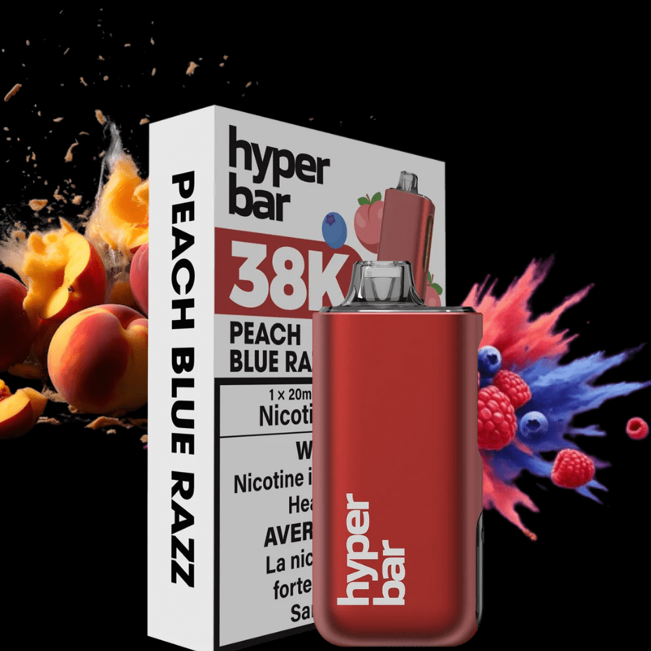 Hyper Bar BE38000 Disposable Vape-Peach Blue Razz 38000 Puffs / 20mg Winkler Vape SuperStore and Bong Shop Manitoba Canada