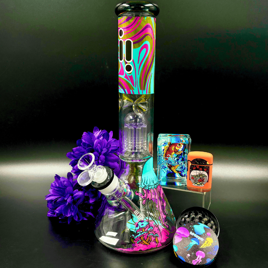 Infyniti Untamed 7mm Jellyfish Beaker w/ Tree Perc 14" Winkler Vape SuperStore and Bong Shop Manitoba Canada