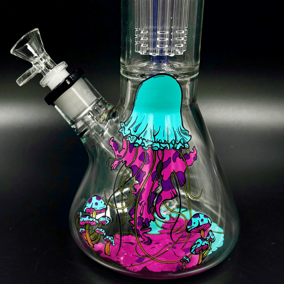 Infyniti Untamed 7mm Jellyfish Beaker w/ Tree Perc 14" Winkler Vape SuperStore and Bong Shop Manitoba Canada