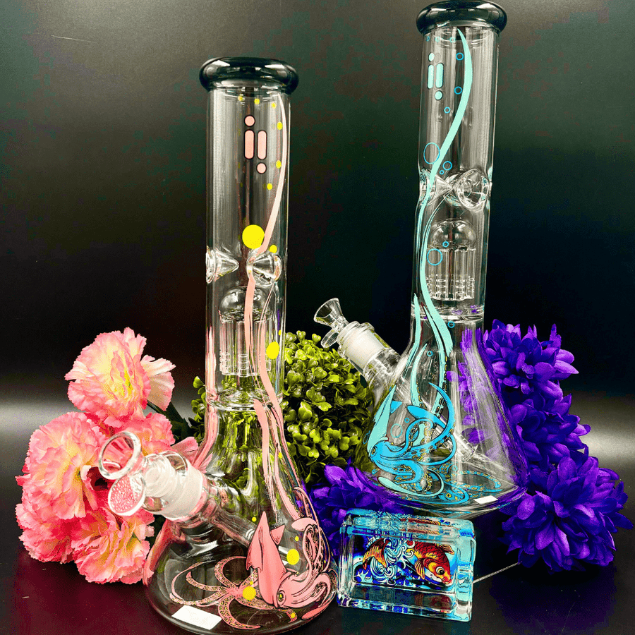 Infyniti Untamed 7mm Squid Beaker w/ Tree Perc  14" Winkler Vape SuperStore and Bong Shop Manitoba Canada