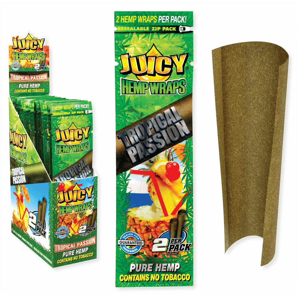 Juicy Jays Hemp Wraps Tropical Passion Winkler Vape SuperStore and Bong Shop Manitoba Canada