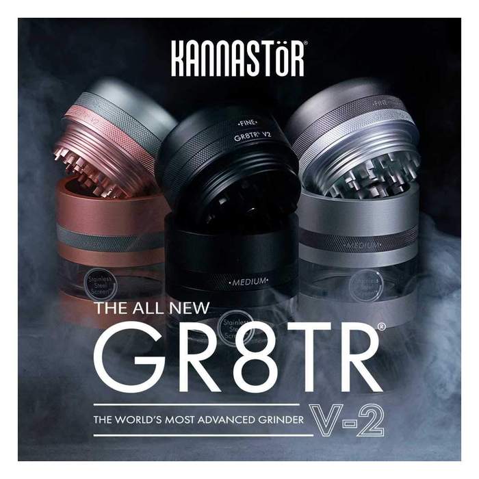 Kannastor GR8TR V2 Series 2.2" Grinder w/ Jar Winkler Vape SuperStore and Bong Shop Manitoba Canada