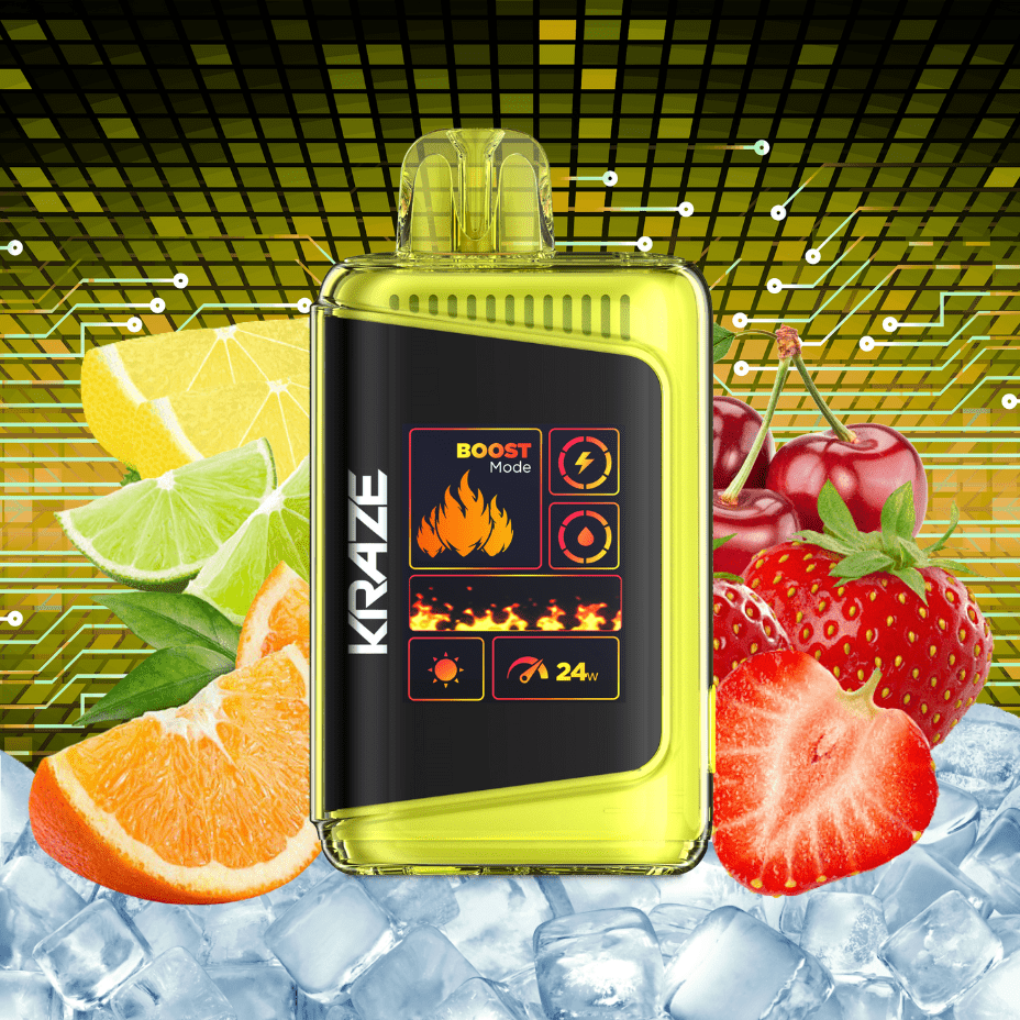 Kraze HD Mega 20k Disposable Vape - Fruit Flash Ice 20000 Puffs / 20mg Winkler Vape SuperStore and Bong Shop Manitoba Canada