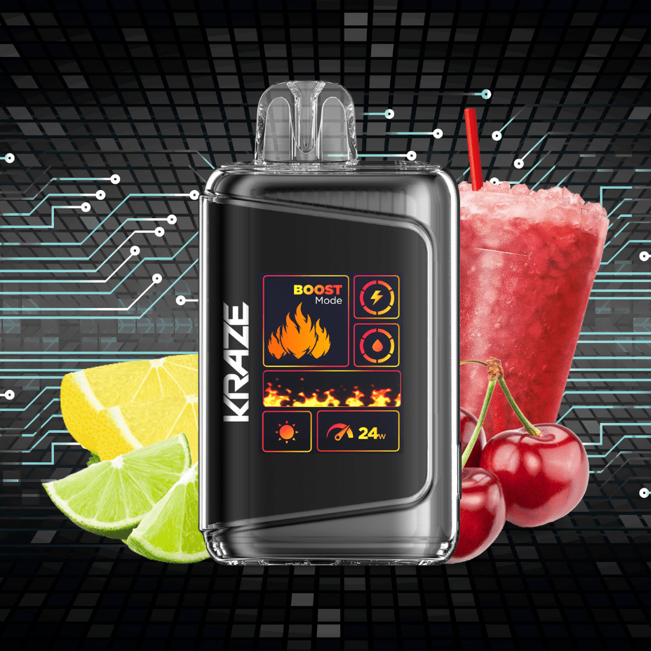 Kraze HD Mega 20k Disposable Vape - Red Lightning Ice 20000 Puffs / 20mg Winkler Vape SuperStore and Bong Shop Manitoba Canada