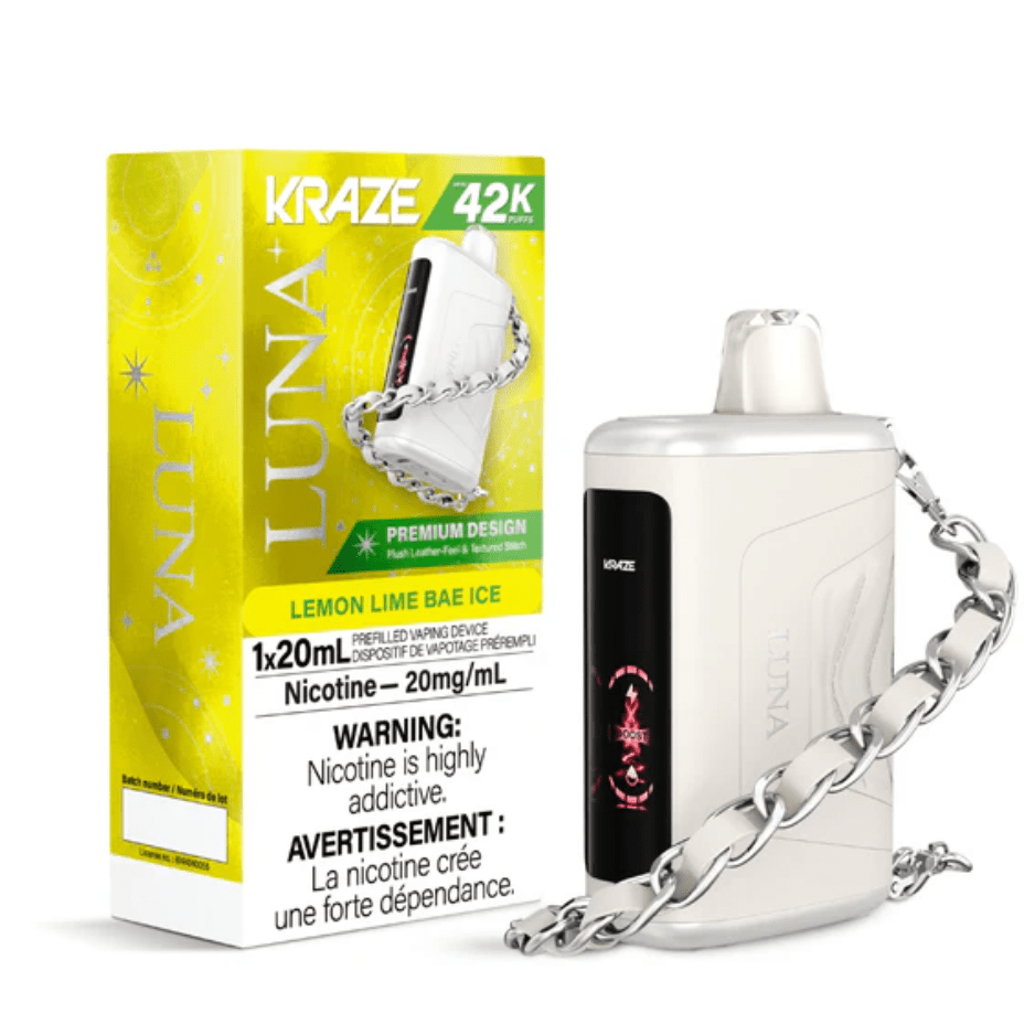 Kraze Luna Disposable Vape-Topaz Banana Ice Vapexcape Vape and Bong Shop Regina Saskatchewan