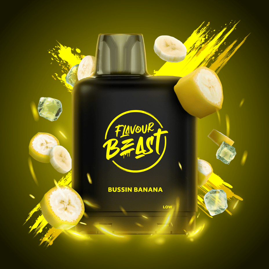 Level X Boost Flavour Beast 25k Pod-Bussin Banana Iced 25000 Puffs / 20mg Winkler Vape SuperStore and Bong Shop Manitoba Canada