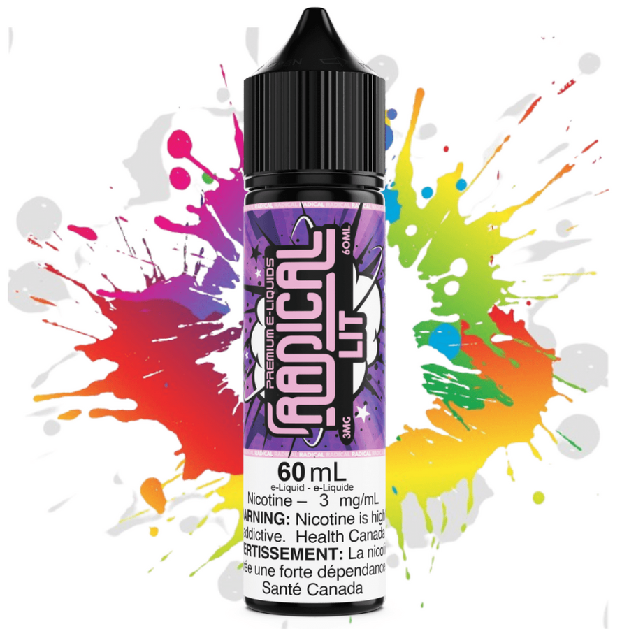 Lit by Radical E-liquid 60ml / 3mg Winkler Vape SuperStore and Bong Shop Manitoba Canada