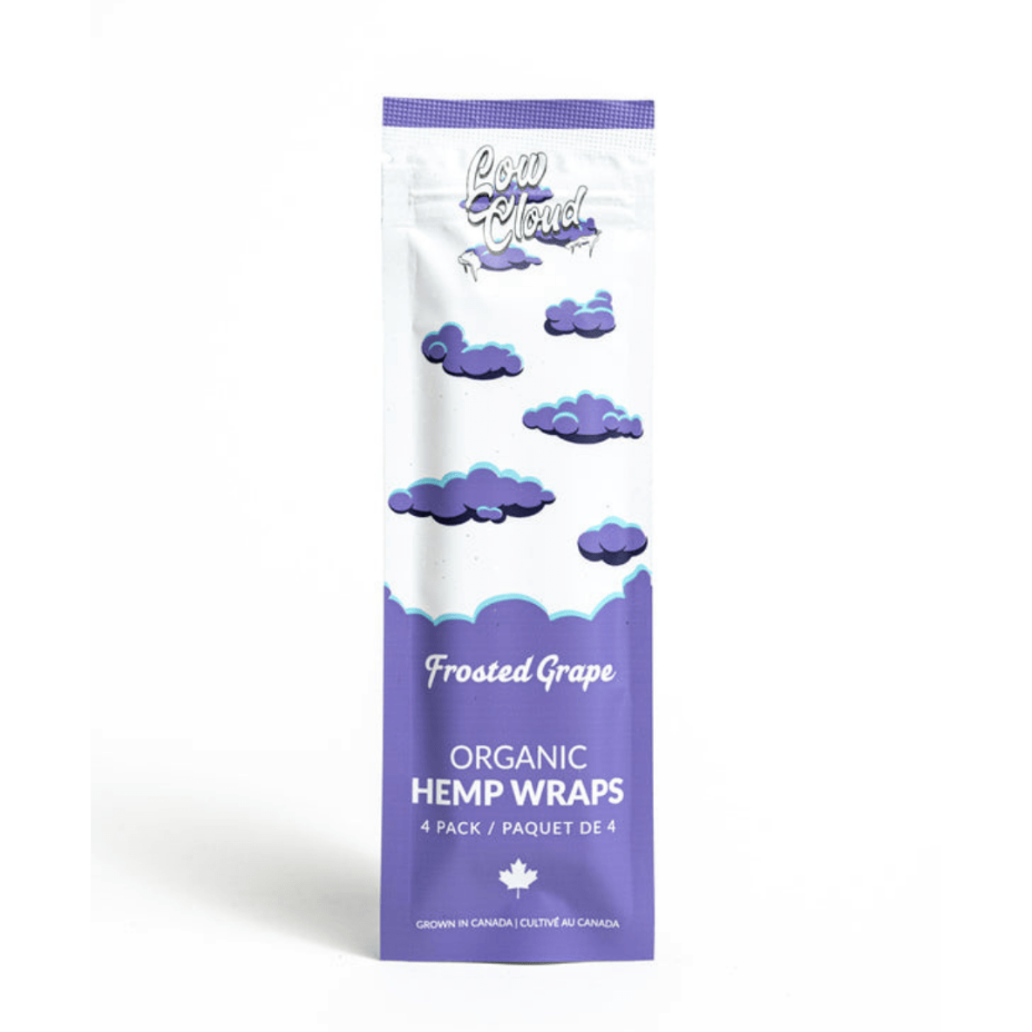 Low Cloud - Organic Hemp Blunt Wraps 4/pkg / Frosted Grape Winkler Vape SuperStore and Bong Shop Manitoba Canada