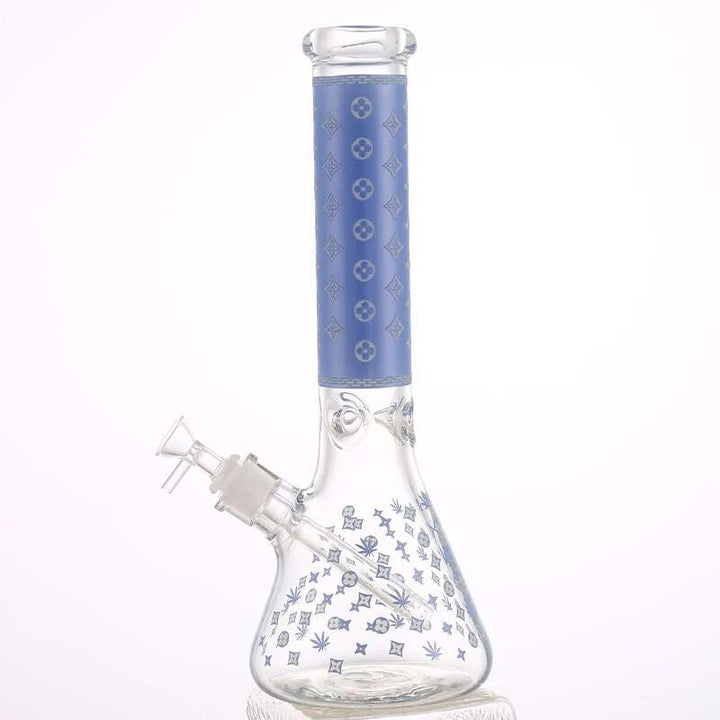 LV Pattern 7mm Beaker Bong-Glow In The Dark-14" 14” Winkler Vape SuperStore and Bong Shop Manitoba Canada