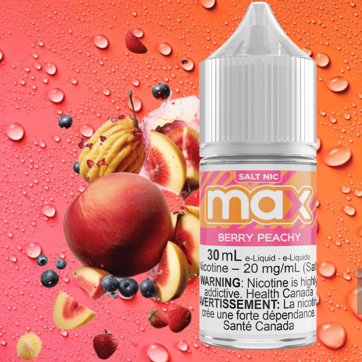 Max E-Liquid - Berry Peachy Salt 30ml / 12mg Winkler Vape SuperStore and Bong Shop Manitoba Canada