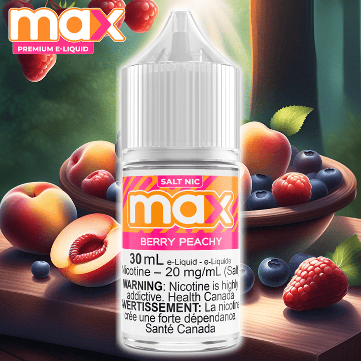 Max E-Liquid - Berry Peachy Salt Winkler Vape SuperStore and Bong Shop Manitoba Canada