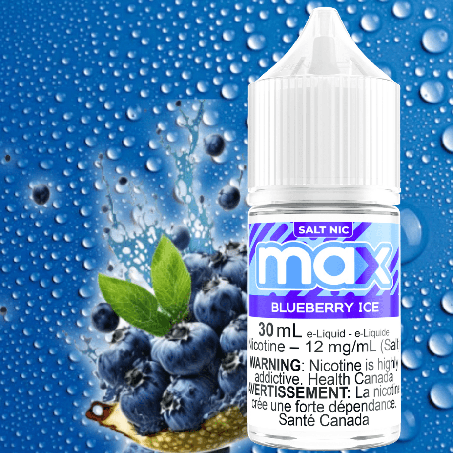 Max E-Liquid - Blueberry Ice Salt 30ml / 12mg Winkler Vape SuperStore and Bong Shop Manitoba Canada