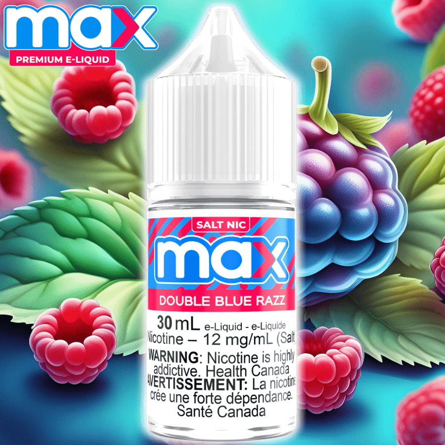 Max E-Liquid - Double Blue Razz Salt Winkler Vape SuperStore and Bong Shop Manitoba Canada