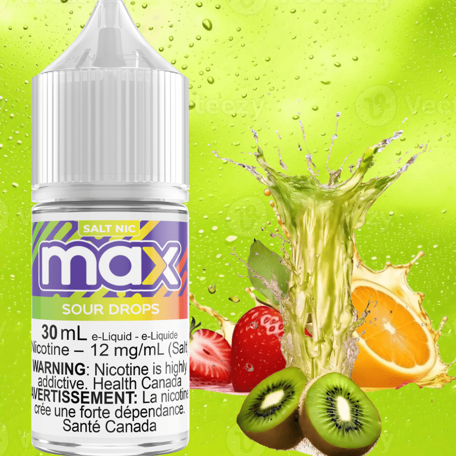 Max E-Liquid - Sour Drops Salt 30ml / 12mg Winkler Vape SuperStore and Bong Shop Manitoba Canada