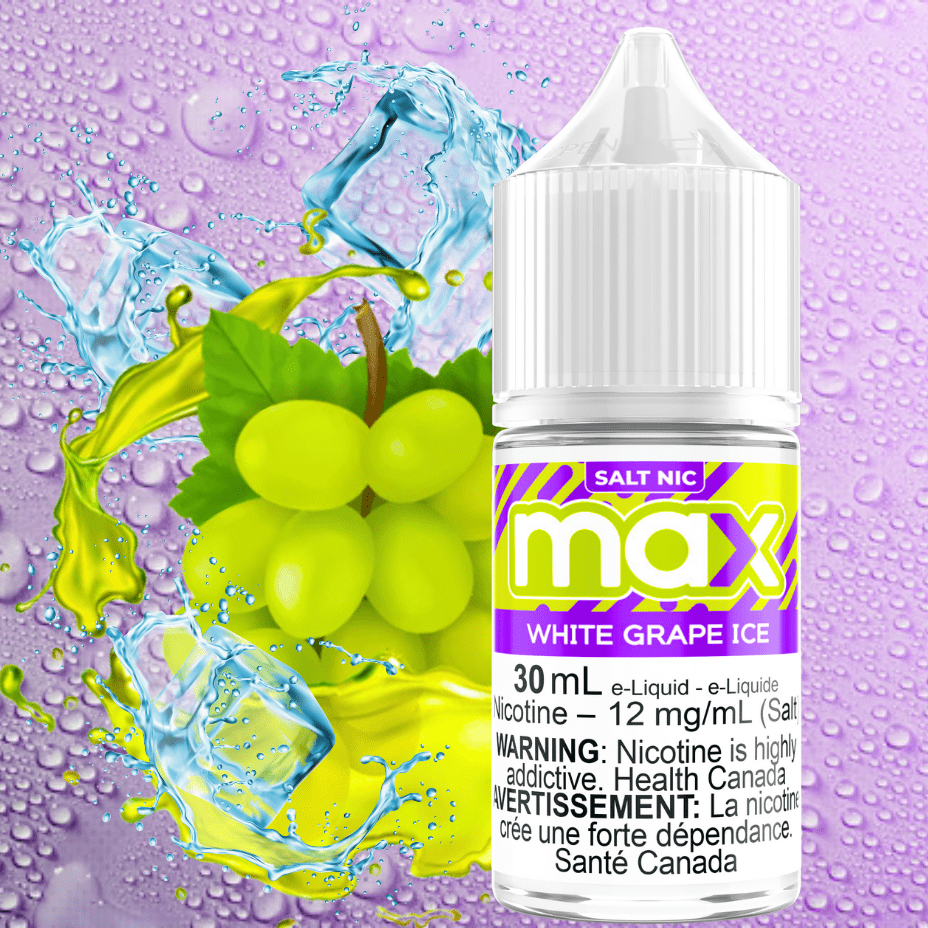 Max E-Liquid - White Grape Ice Salt 30mL / 12mg Winkler Vape SuperStore and Bong Shop Manitoba Canada