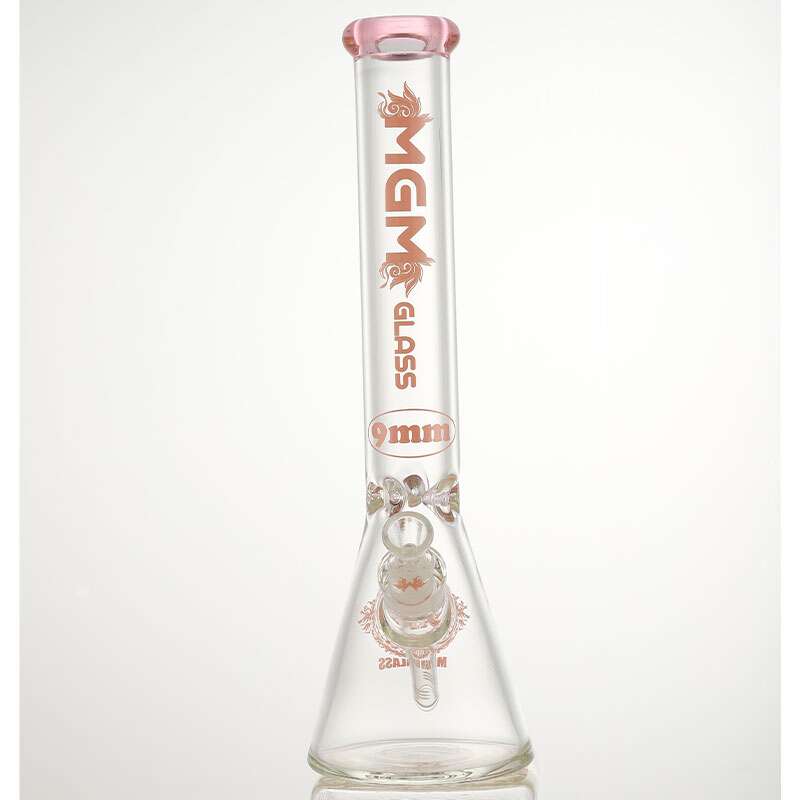 MGM Glass 7mm Color Blocked beaker-16" Winkler Vape SuperStore and Bong Shop Manitoba Canada