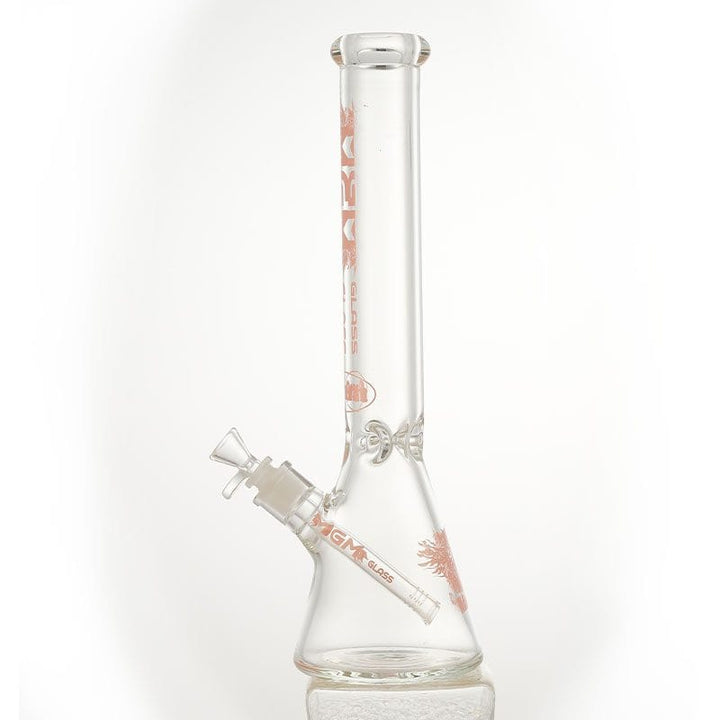 MGM Glass 9mm Classic Clear Logo Beaker-16" Winkler Vape SuperStore and Bong Shop Manitoba Canada