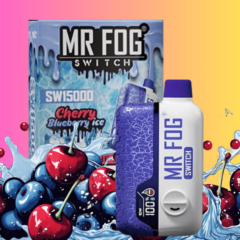 Mr Fog Switch SW15000 Disposable Vape-Cherry Blueberry Ice 15000 Puffs Winkler Vape SuperStore and Bong Shop Manitoba Canada