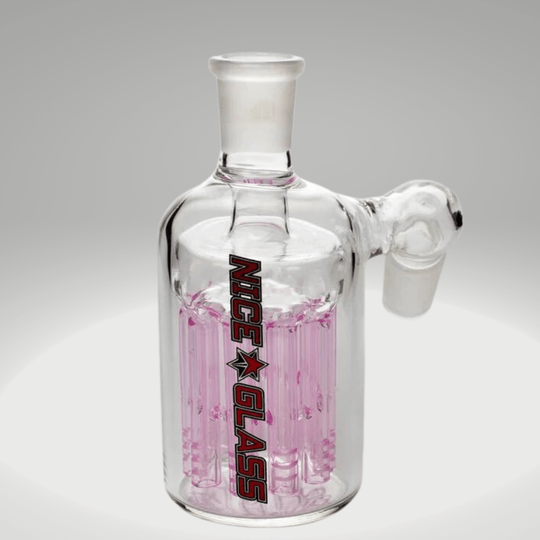 Nice Glass 11-Arm Ash Catcher-18mm 18mm / Pink Winkler Vape SuperStore and Bong Shop Manitoba Canada