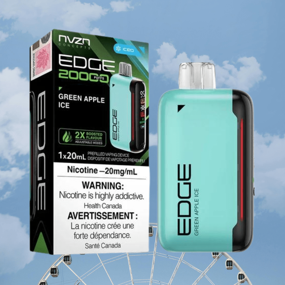 NVZN Disposables 20000 Puffs / 20mg NVZN Edge 20K Disposable Vape-Green Apple Ice NVZN Edge 20K Disposable Vape-Green Apple Ice - Winkler Vape SuperStore Manitoba in Canada